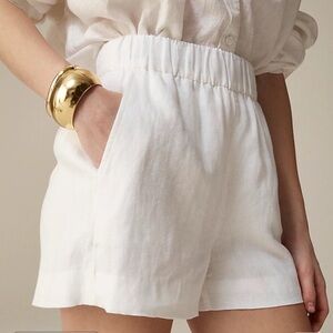 J CREW Tropez short in linen white size Large